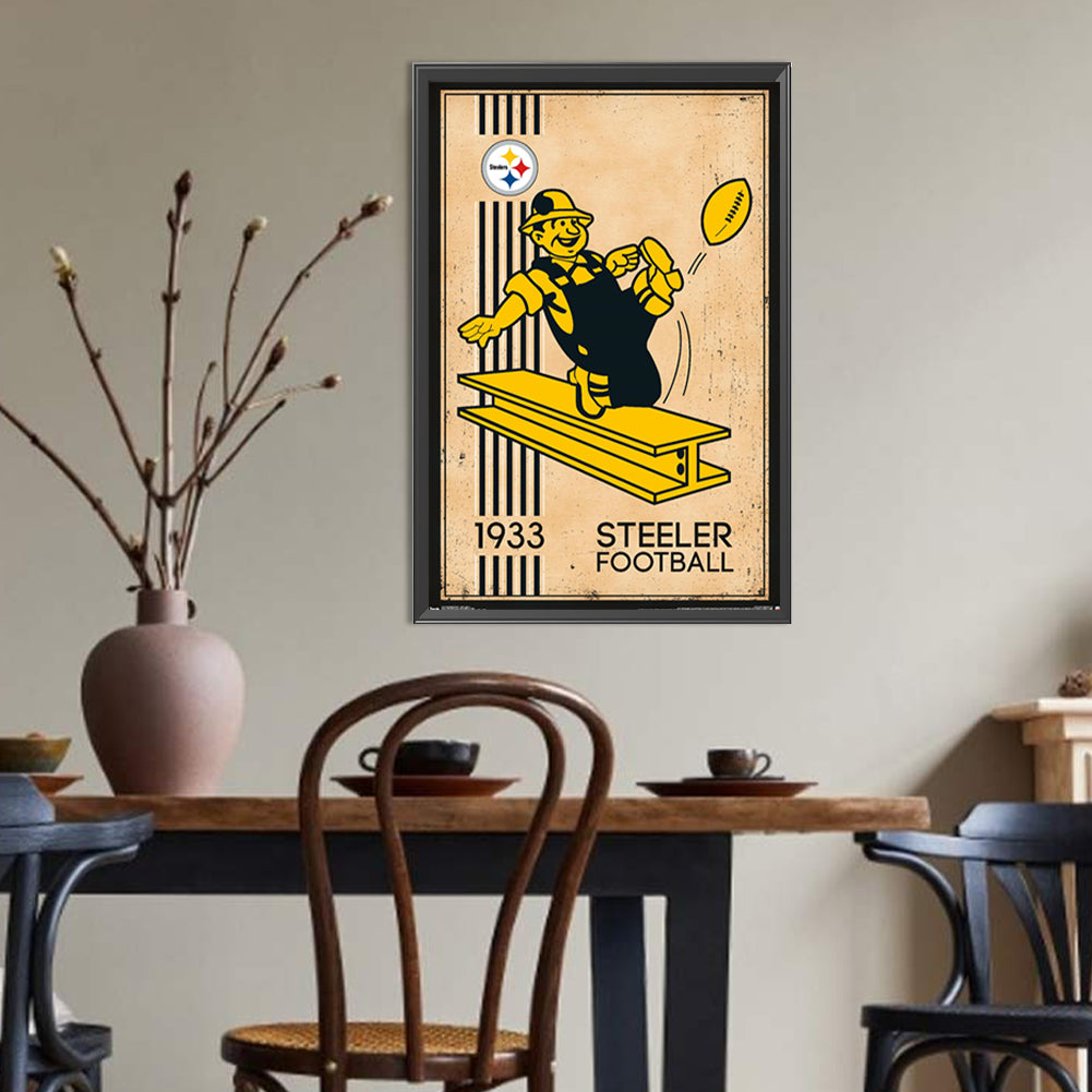 Pittsburgh Steelers Olive - Full Round Drill Diamond Painting 30*45CM
