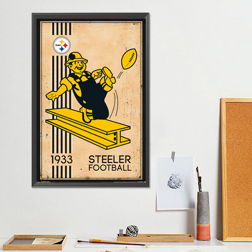 Pittsburgh Steelers Olive - Full Round Drill Diamond Painting 30*45CM