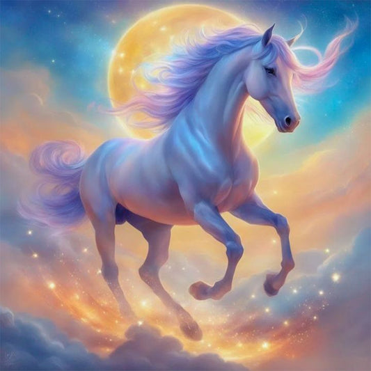 White Horse - Full Round Drill Diamond Painting 30*30CM