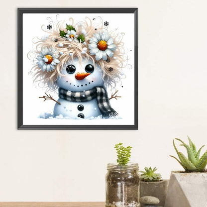 Winter Snowman - Full Round Drill Diamond Painting 30*30CM
