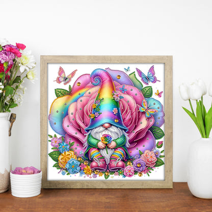 Gnome Rose - Special Shaped Drill Diamond Painting 30*30CM