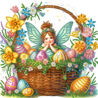 Easter Flower Basket - Special Shaped Drill Diamond Painting 30*30CM