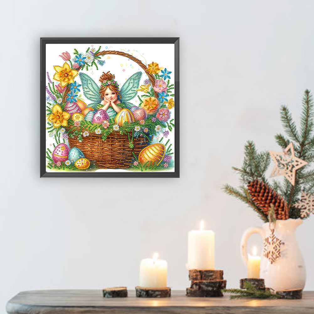 Easter Flower Basket - Special Shaped Drill Diamond Painting 30*30CM