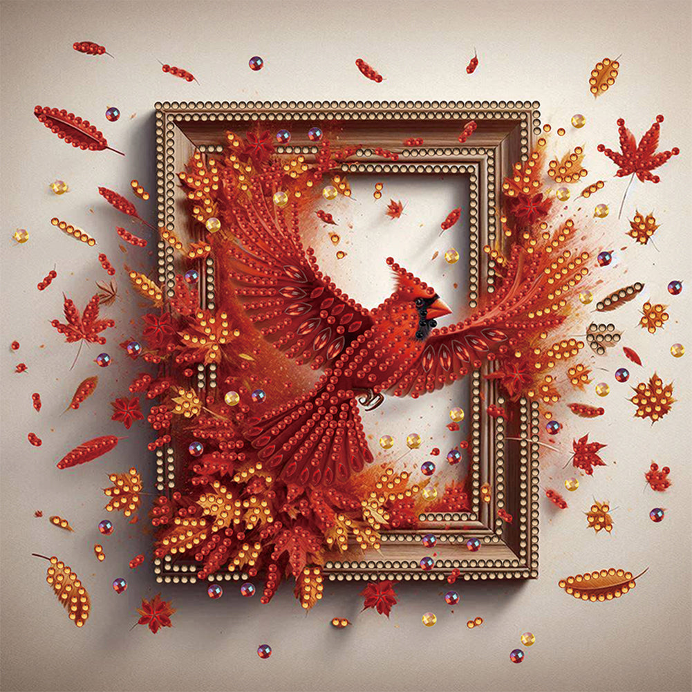 Cardinal Escapes The Frame - Special Shaped Drill Diamond Painting 30*30CM