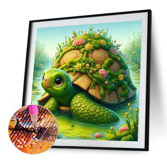 Turtle In The Bush - Full Round Drill Diamond Painting 30*30CM