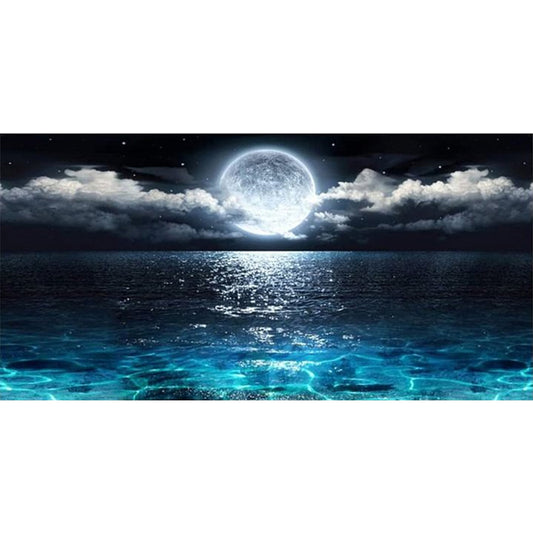 Sunrise At Sea At Night - Full Square Drill Diamond Painting 80*40CM
