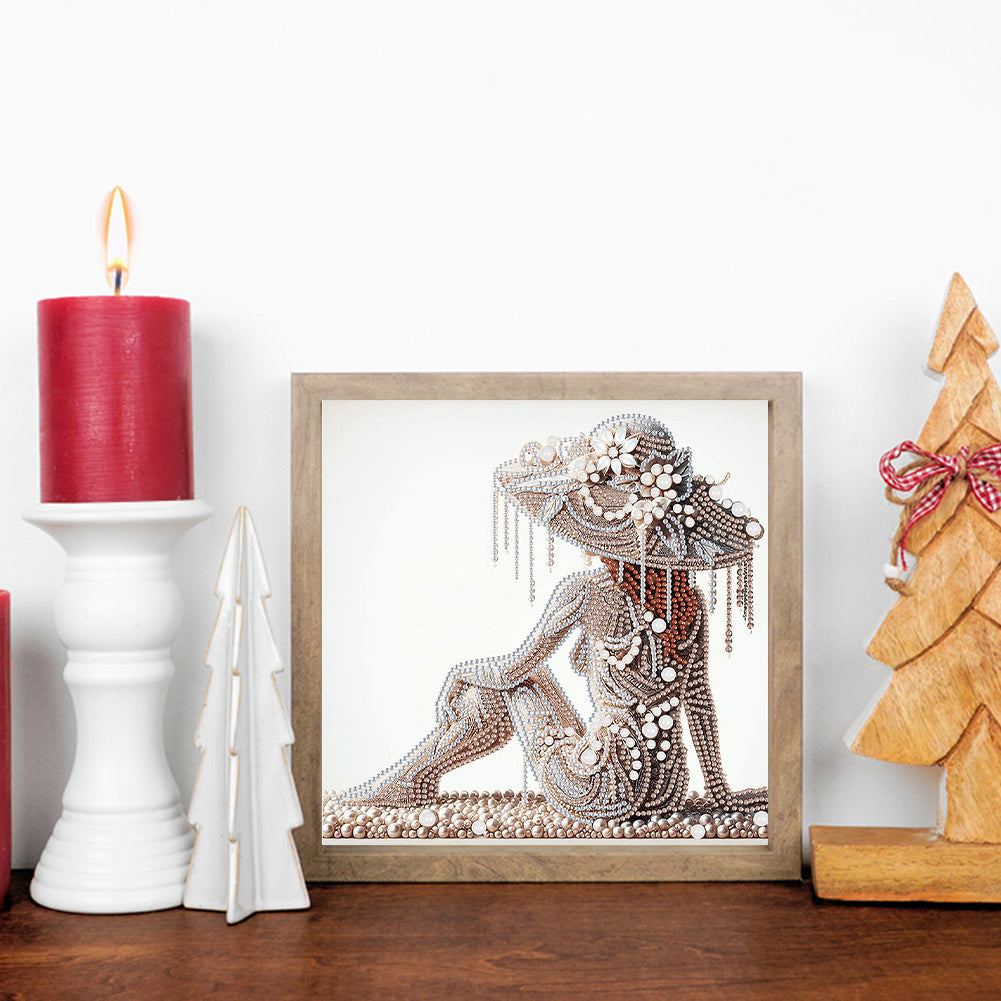 Gorgeous And Elegant Lady - Special Shaped Drill Diamond Painting 30*30CM