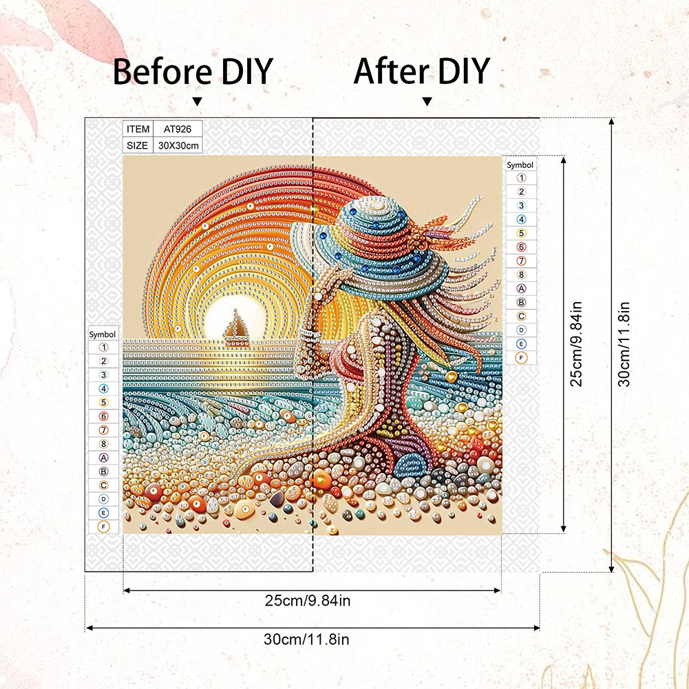 Gorgeous And Elegant Lady - Special Shaped Drill Diamond Painting 30*30CM