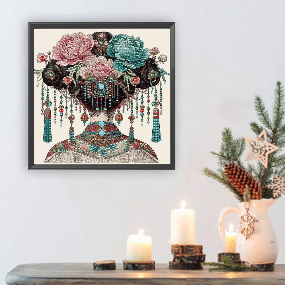 Gorgeous Headdress - Special Shaped Drill Diamond Painting 30*30CM