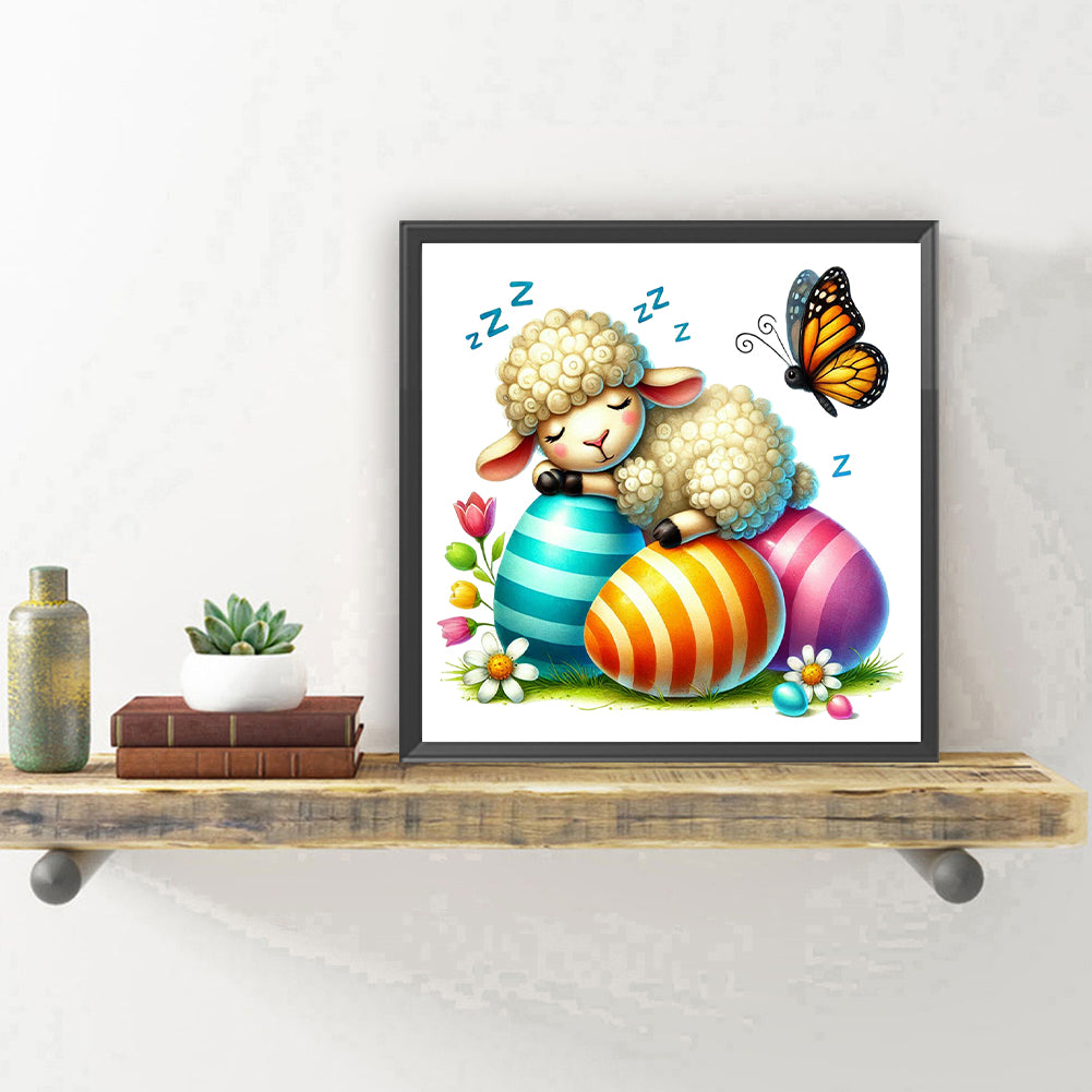Easter Sheep - Full Round Drill Diamond Painting 30*30CM