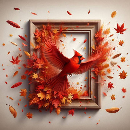 Cardinal Escapes The Frame - Full Square Drill Diamond Painting 40*40CM