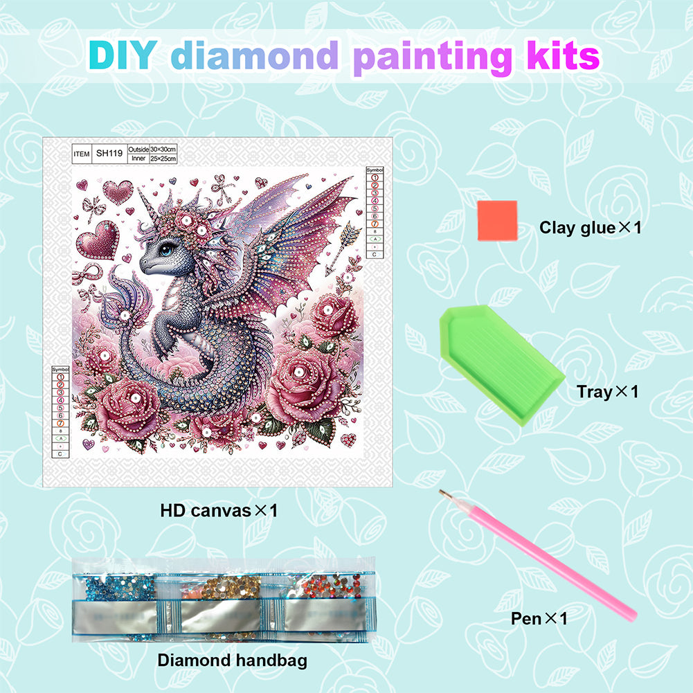 Pterosaur - Special Shaped Drill Diamond Painting 30*30CM