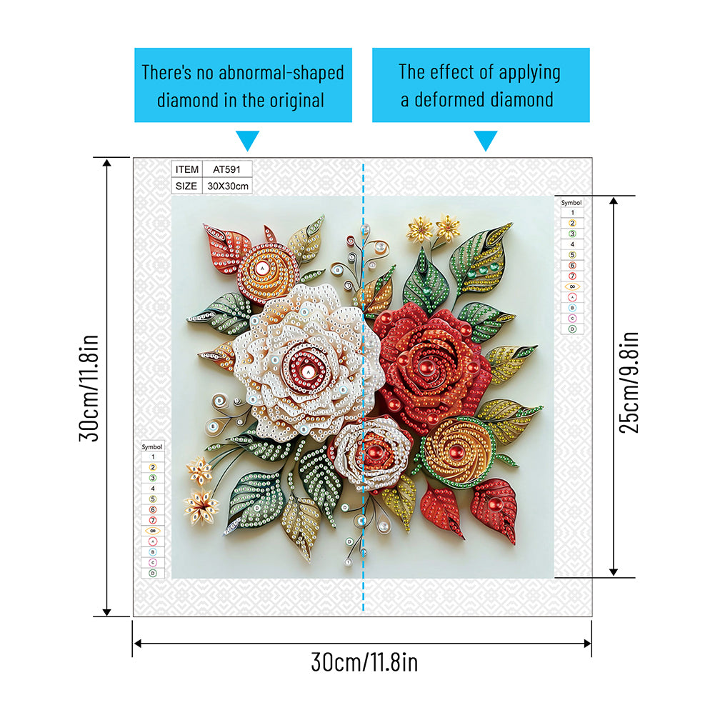 Flower Cluster - Special Shaped Drill Diamond Painting 30*30CM