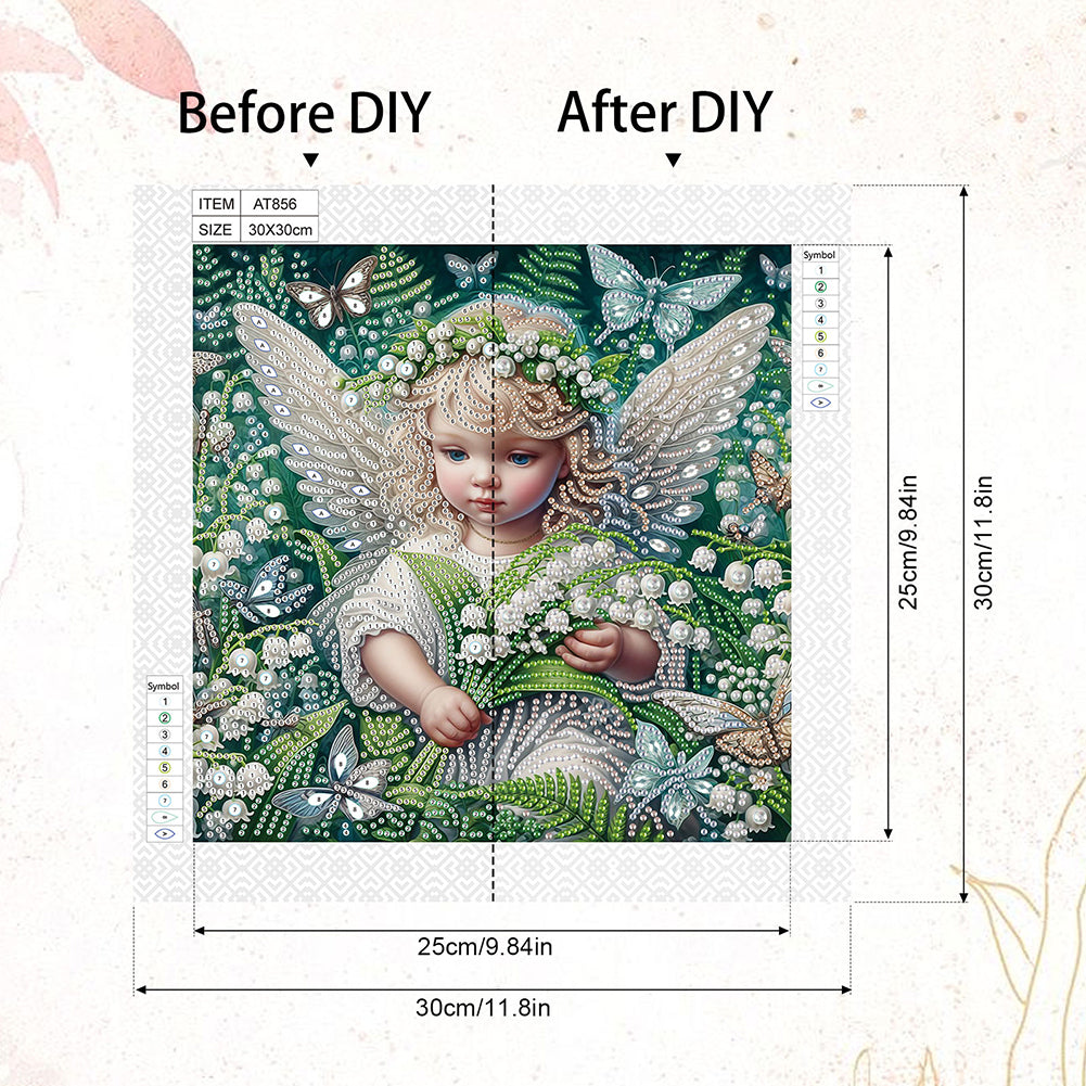 Angel - Special Shaped Drill Diamond Painting 30*30CM