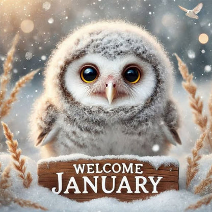 Cute Animal January - Full Square Drill Diamond Painting 40*40CM