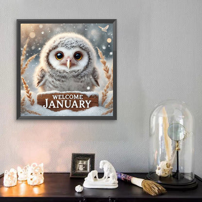 Cute Animal January - Full Square Drill Diamond Painting 40*40CM