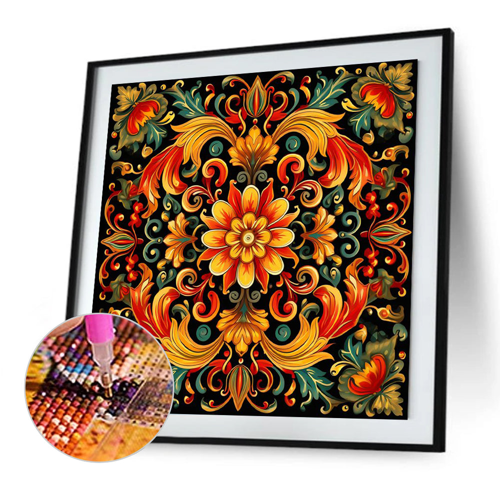 Bright Mandala Flower - Full Square Drill Diamond Painting 40*40CM