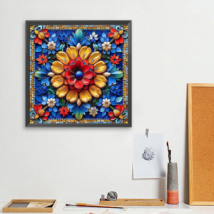 Bright Mandala Flower - Full Square Drill Diamond Painting 40*40CM