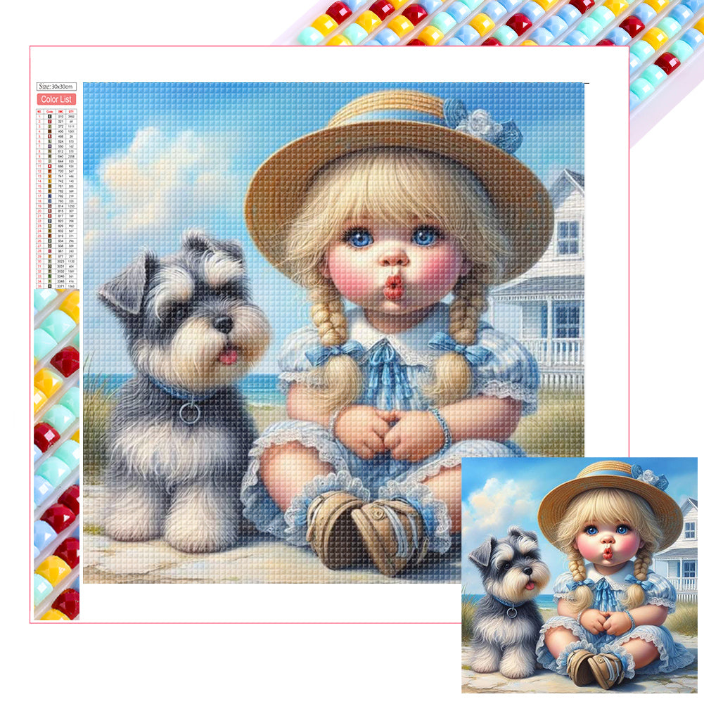 Cute Girl - Full Square Drill Diamond Painting 30*30CM