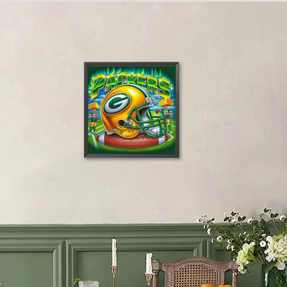 Green Bay Packers Helmet - Full Round Drill Diamond Painting 40*40CM