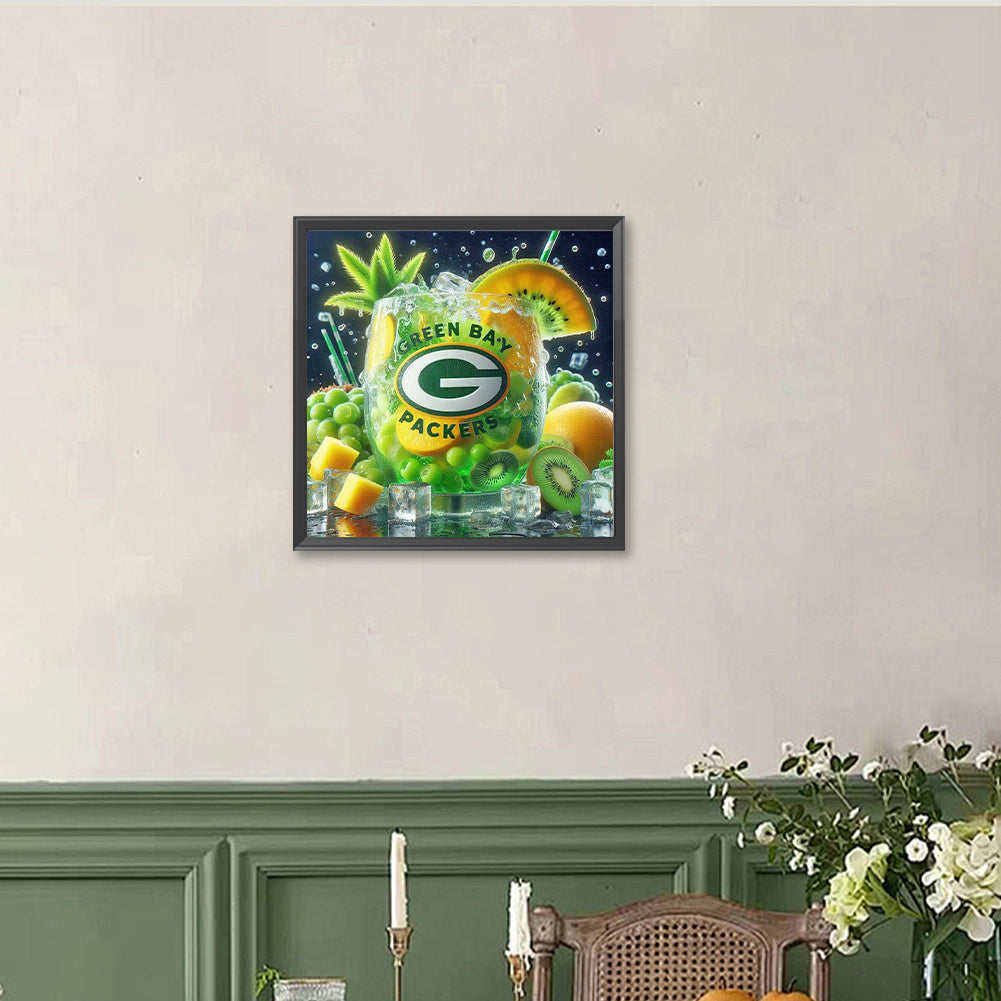 Green Bay Packers Drink - Full Round Drill Diamond Painting 40*40CM
