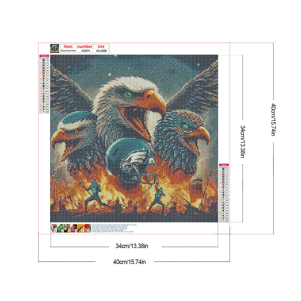 Philadelphia Eagles - Full Round Drill Diamond Painting 40*40CM