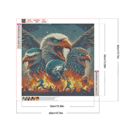 Philadelphia Eagles - Full Round Drill Diamond Painting 40*40CM