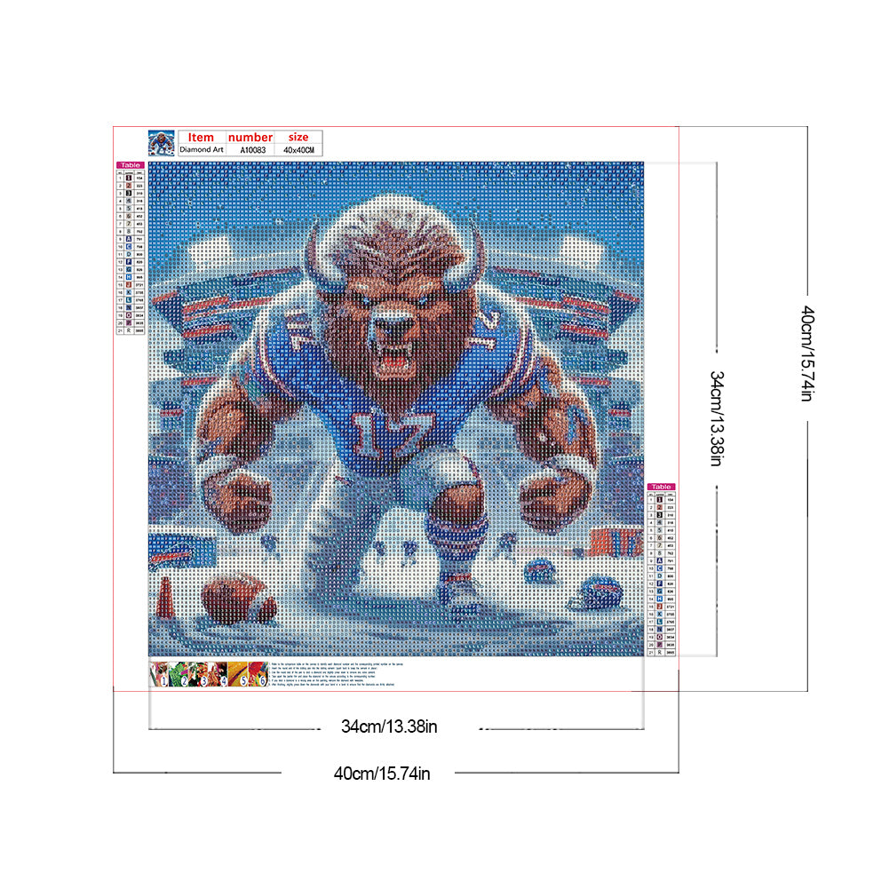 Buffalo Bills - Full Round Drill Diamond Painting 40*40CM
