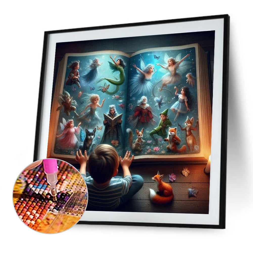 Elves In The Book - Full Round Drill Diamond Painting 50*50CM
