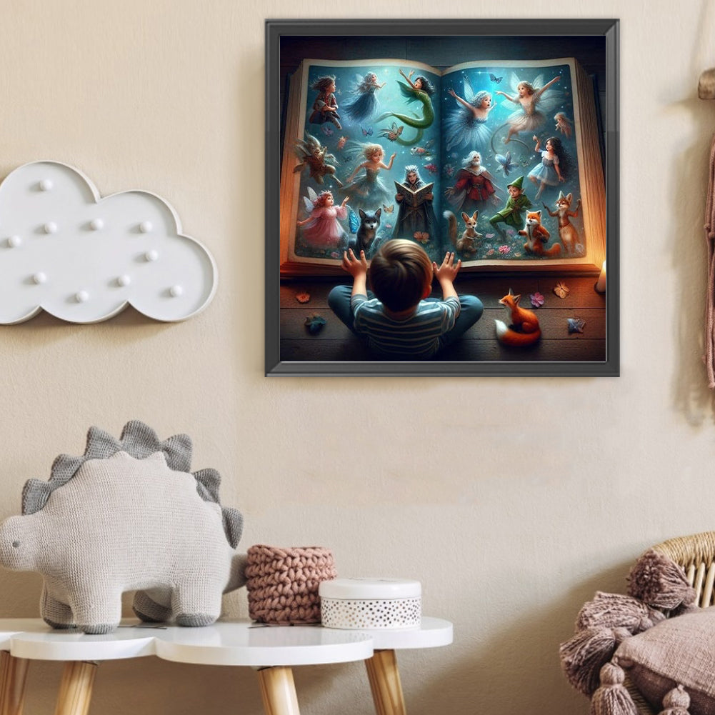 Elves In The Book - Full Round Drill Diamond Painting 50*50CM