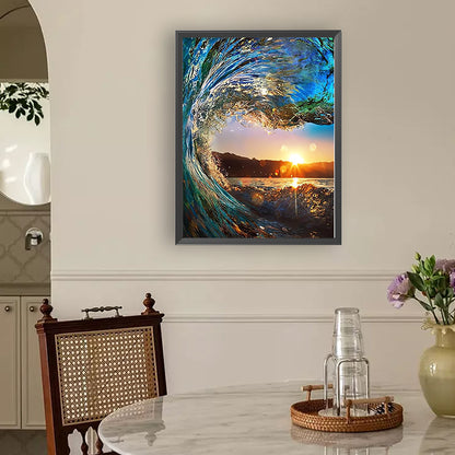 Seaside Scenery - Full Round Drill Diamond Painting 30*40CM