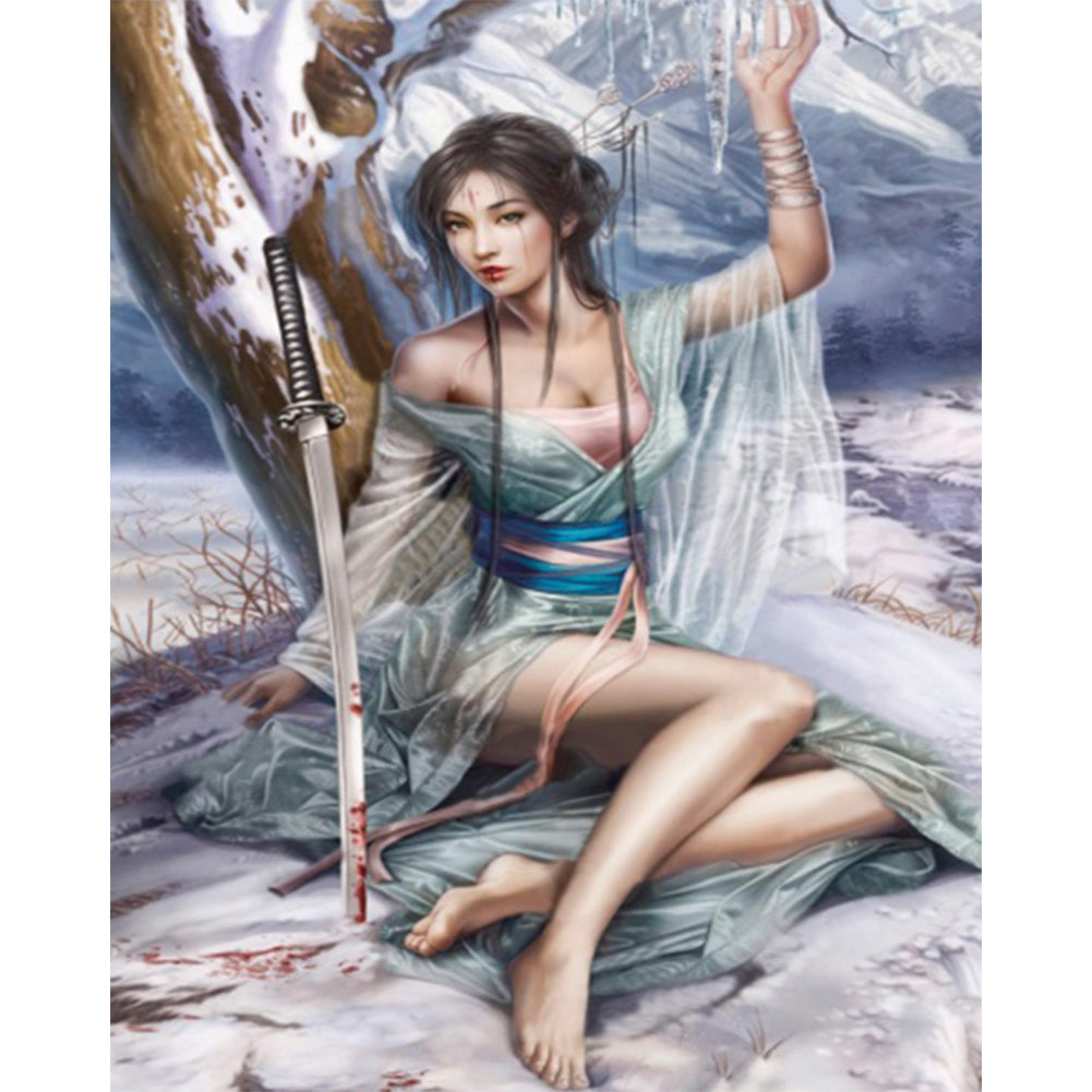 Snow Woman - Full AB Square Drill Diamond Painting 40*40CM