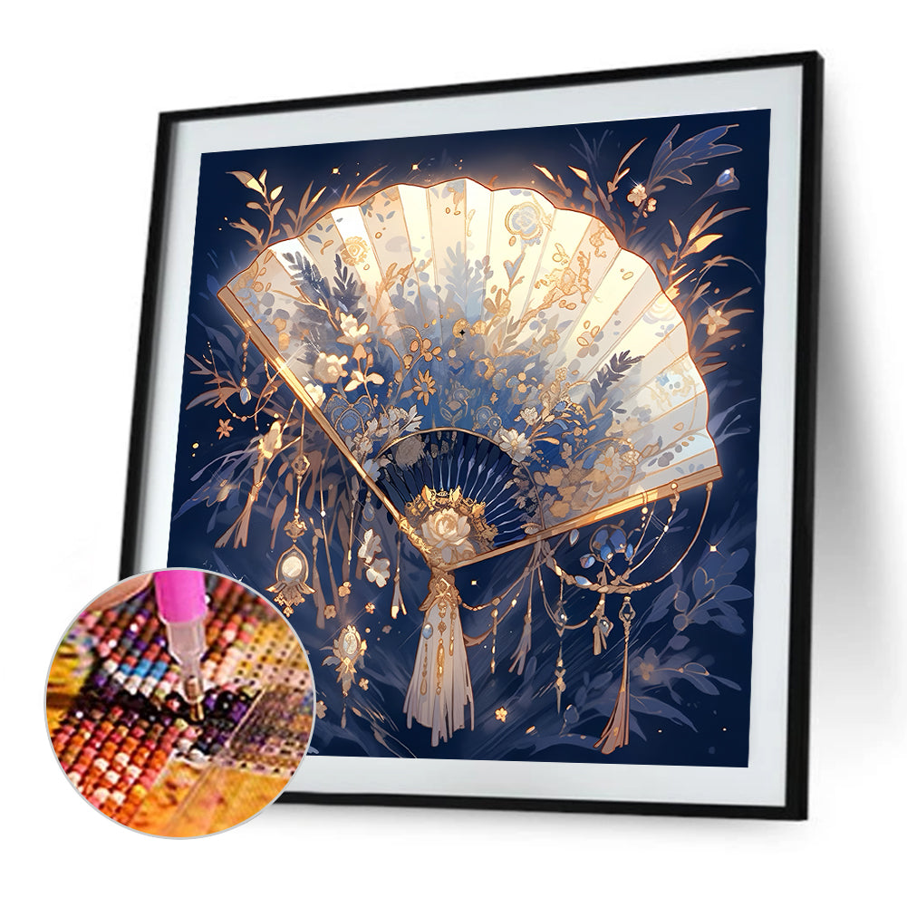 Exquisite Fan - Full Round Drill Diamond Painting 40*40CM