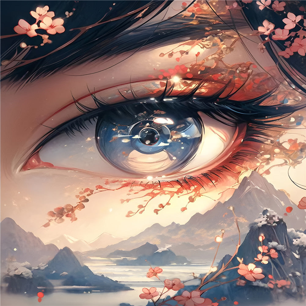 Beautiful Eyes - Full Round Drill Diamond Painting 40*50CM