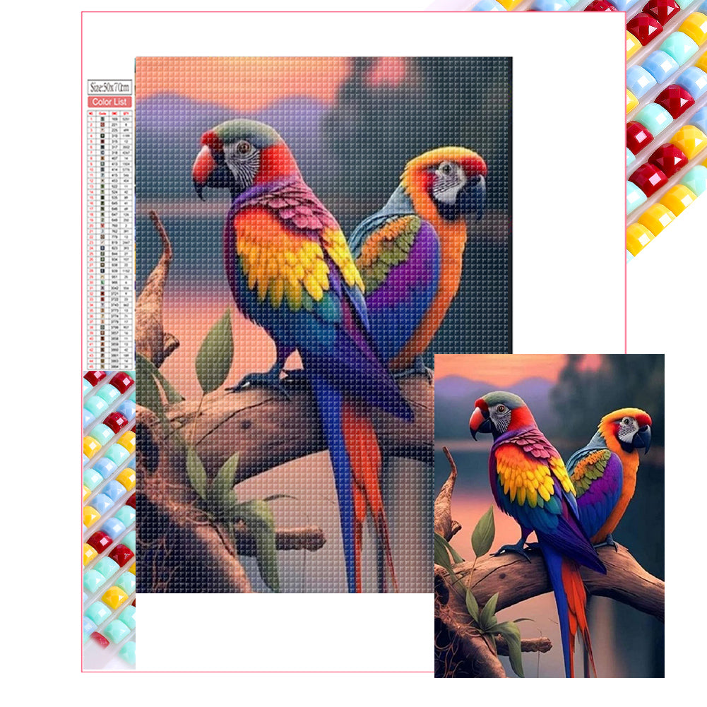 Couple Bird - Full Square Drill Diamond Painting 50*70CM