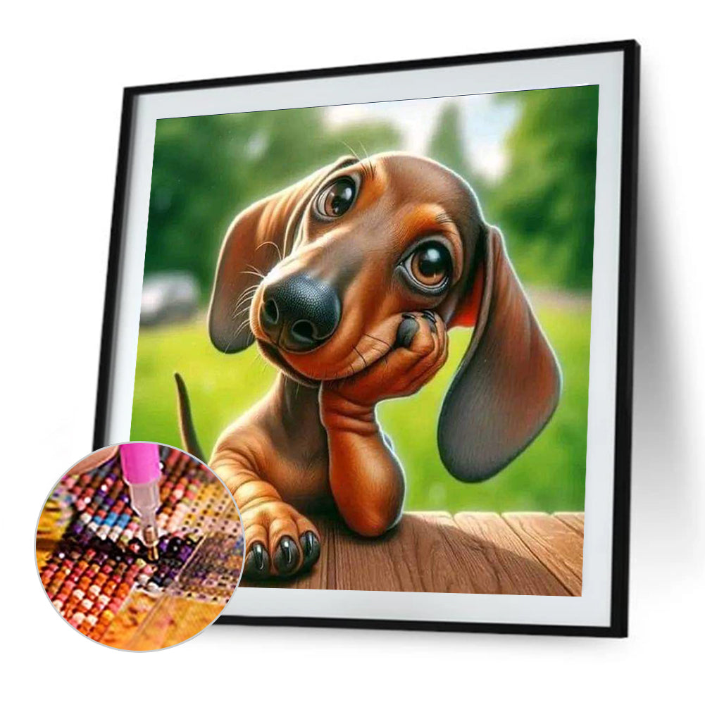 Dachshund - Full Round Drill Diamond Painting 40*40CM