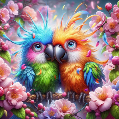 Parrot - Full Round Drill Diamond Painting 40*40CM