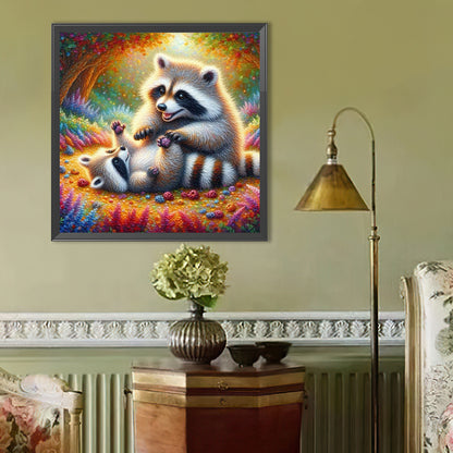 Raccoon - Full Round Drill Diamond Painting 40*40CM
