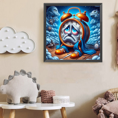 Crying Alarm Clock - Full Round Drill Diamond Painting 40*40CM