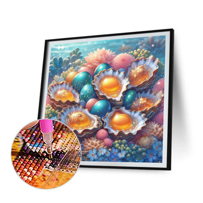 Pile Of Shells Ocean - Full Round Drill Diamond Painting 40*40CM