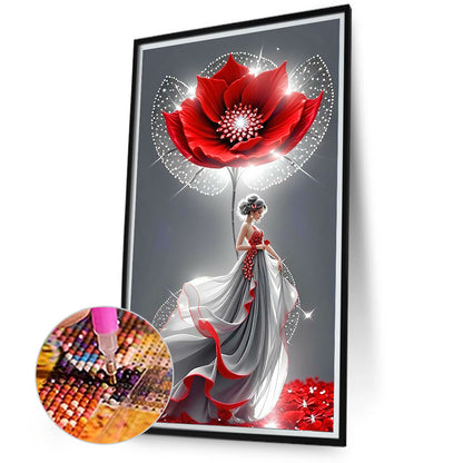 Flower Lady - Full Round Drill Diamond Painting 40*70CM