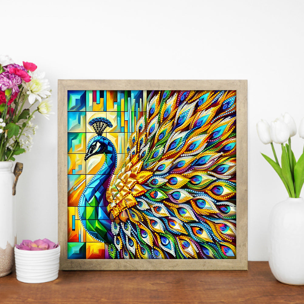 Peacock - Special Shaped Drill Diamond Painting 30*30CM