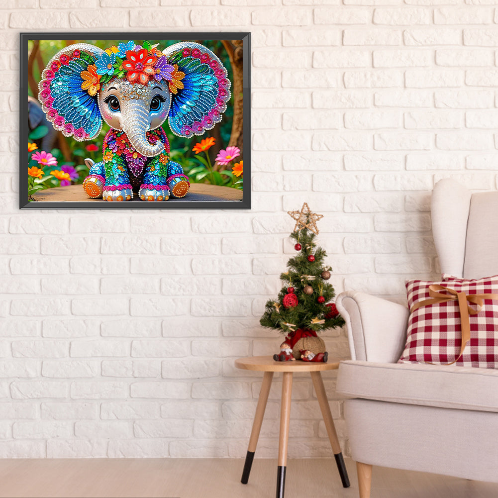 Elephant - Special Shaped Drill Diamond Painting 40*30CM