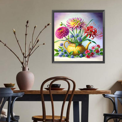 Five Kinds Of Flowers - Full Round Drill Diamond Painting 40*40CM