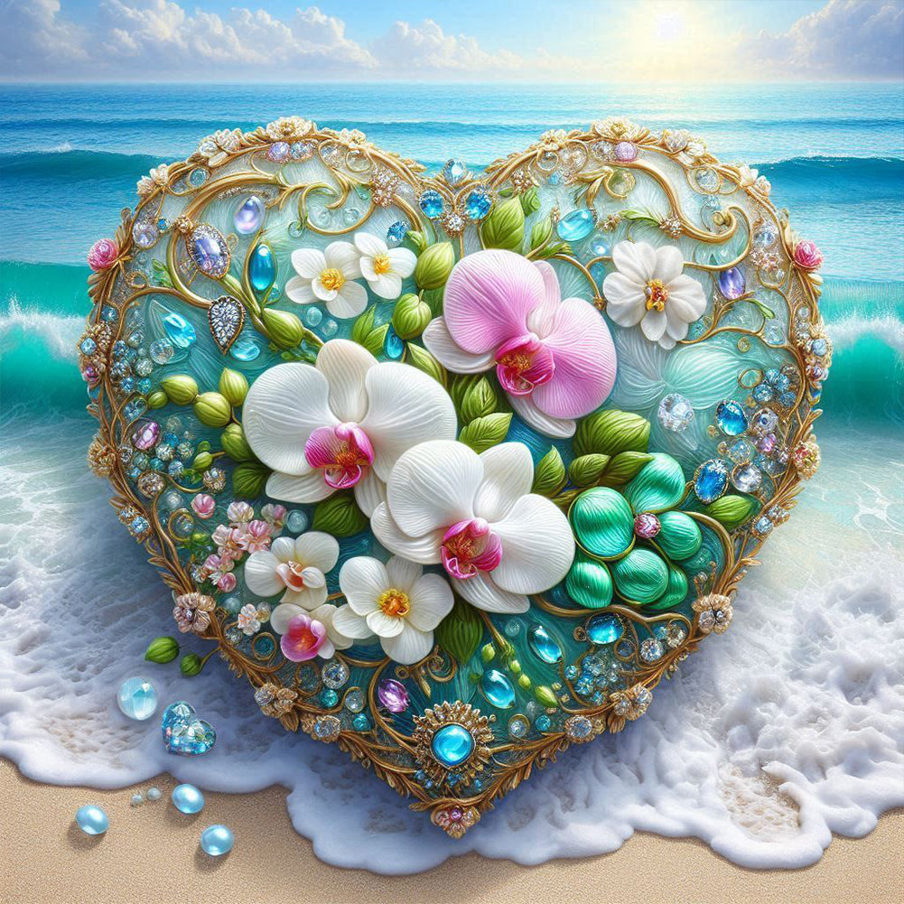 Love Orchid - Full Round Drill Diamond Painting 40*40CM