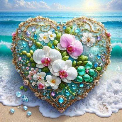 Love Orchid - Full Round Drill Diamond Painting 40*40CM