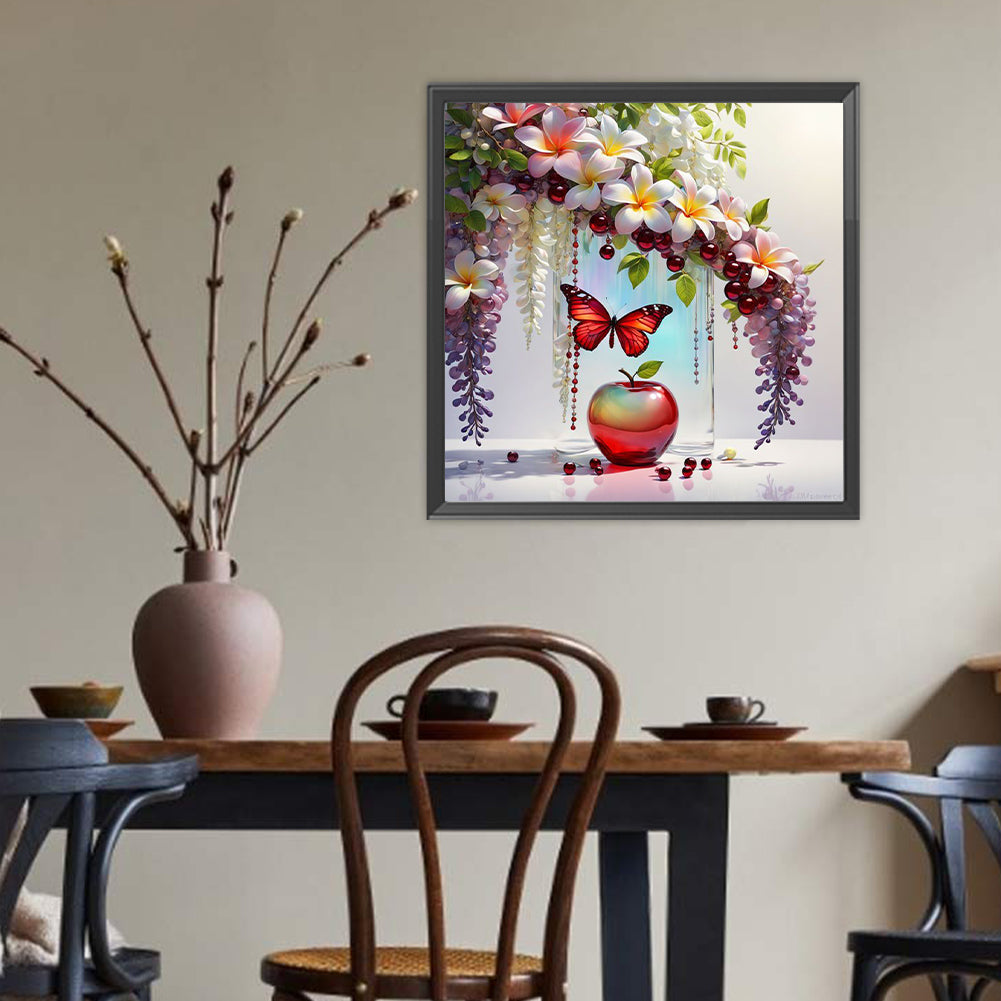 Apple Plumeria - Full Round Drill Diamond Painting 40*40CM