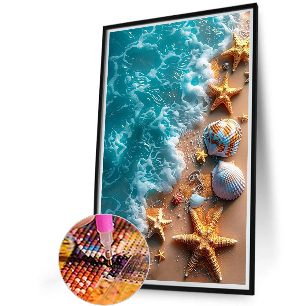 Beach Shell - Full Round Drill Diamond Painting 40*60CM