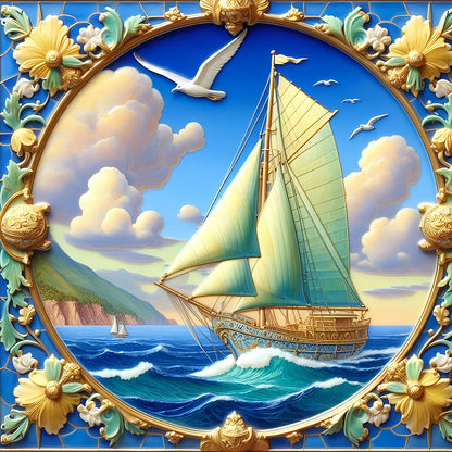 Sailing Diary - Full Round Drill Diamond Painting 40*40CM