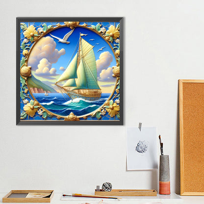 Sailing Diary - Full Round Drill Diamond Painting 40*40CM